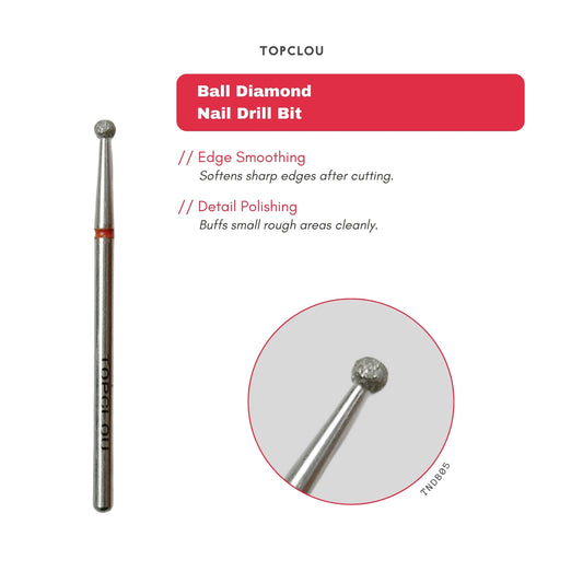 TOPCLOU Ball Diamond Nail Drill Bit