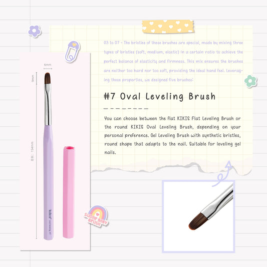 Topclou Nailhaus KIKIS #07 Oval Leveling Brush