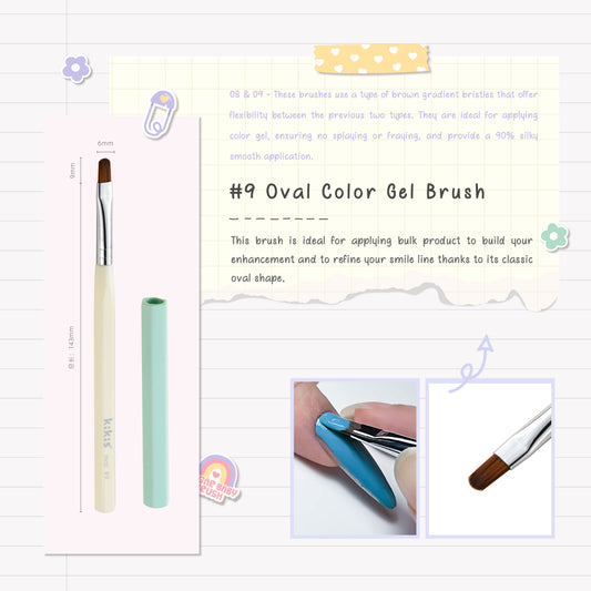 Topclou Nailhaus KIKIS #09 Oval Color Gel Brush
