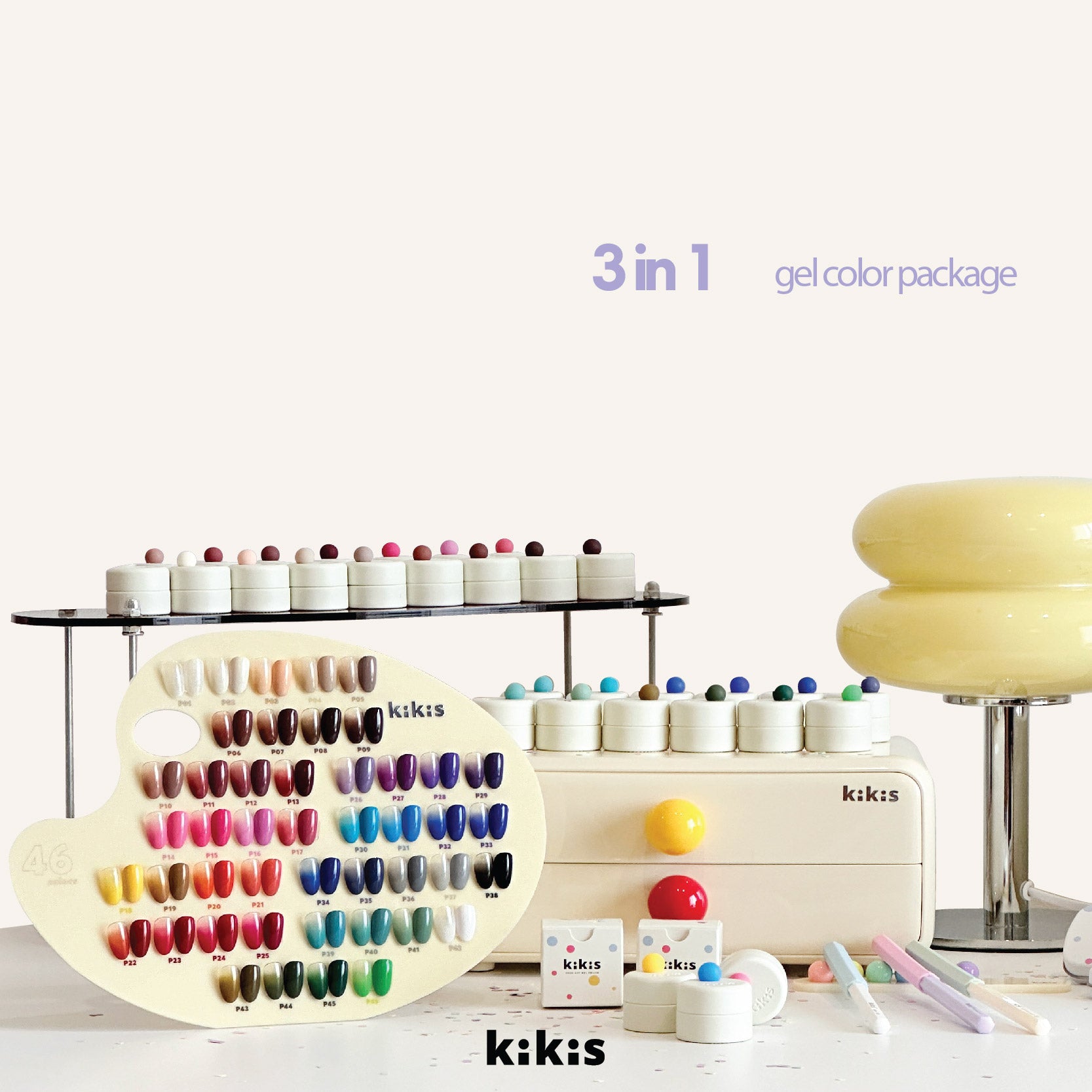 KIKIS 3-in-1 Solid Gels | 46 Colors & Tools | Collections