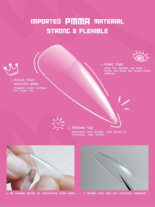 Topclou Nailhaus TOPCLOU Half Matte Nail Tips