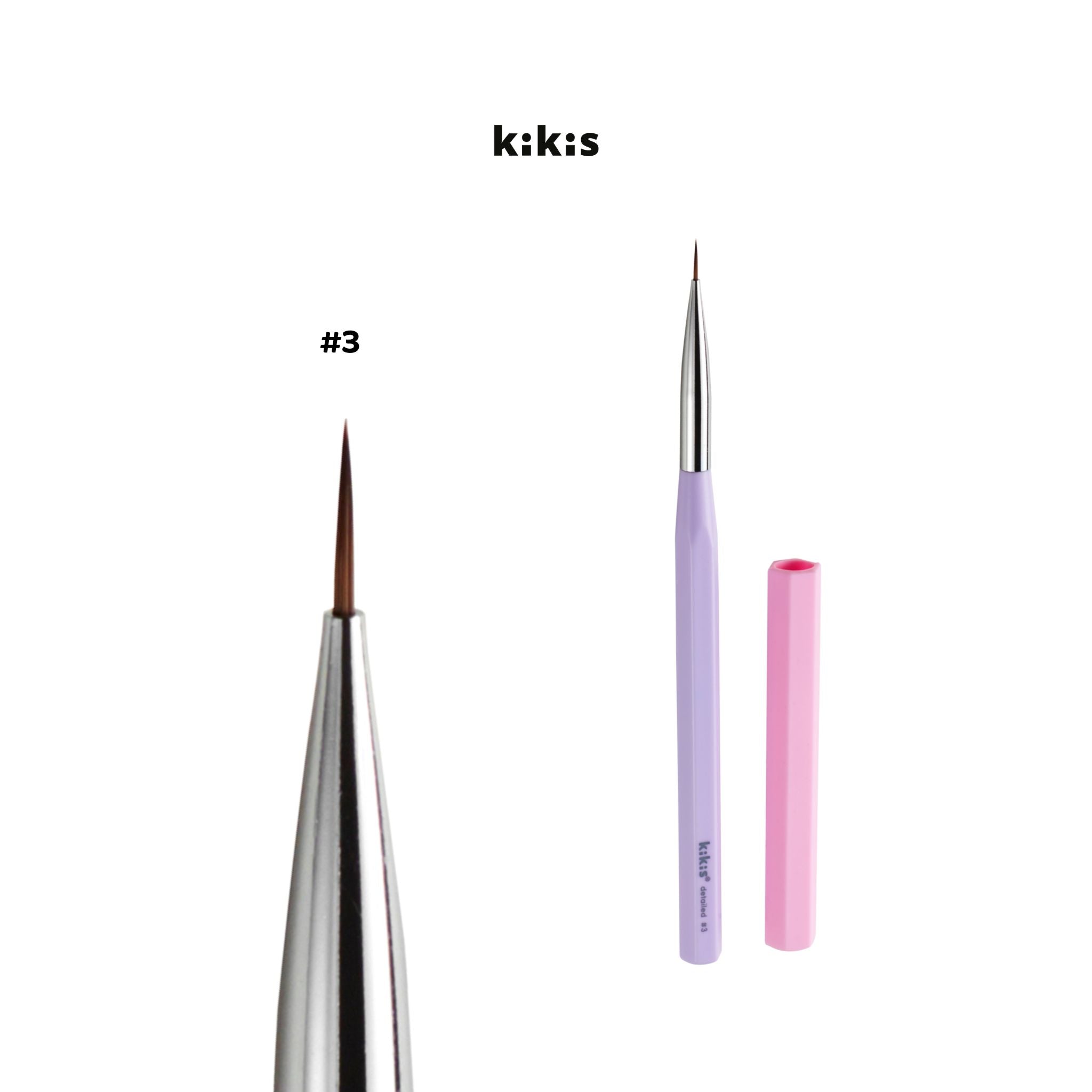 KIKIS #3 Detailed Nail Art Brush | Nail Brushes – Topclou Nailhaus