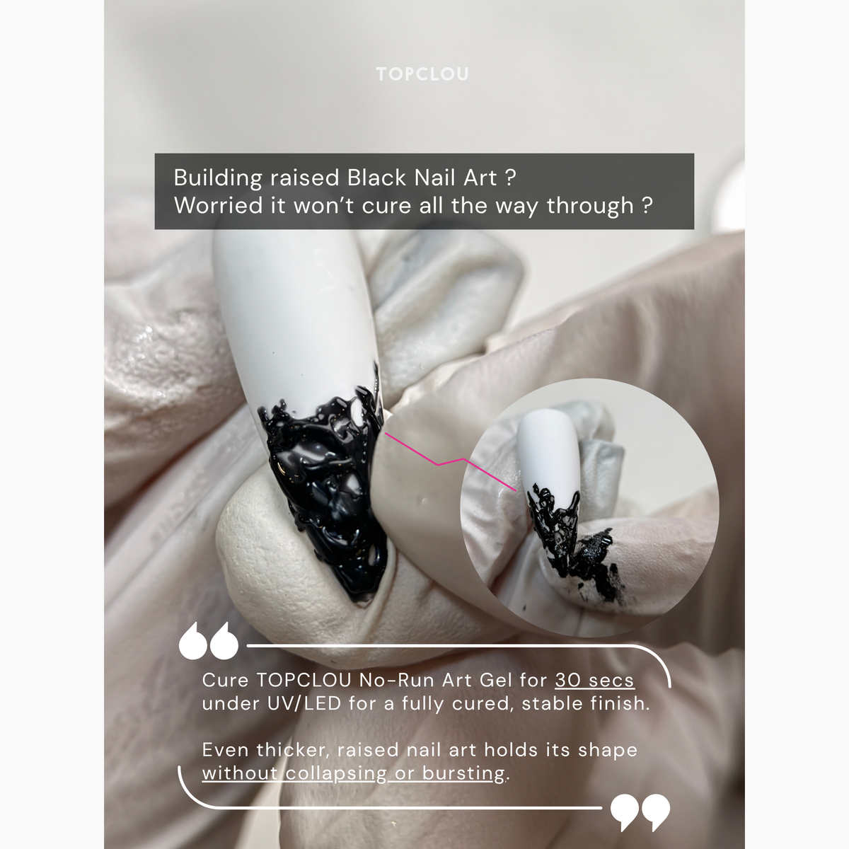 Topclou Nailhaus TOPCLOU No-Run Art Gel