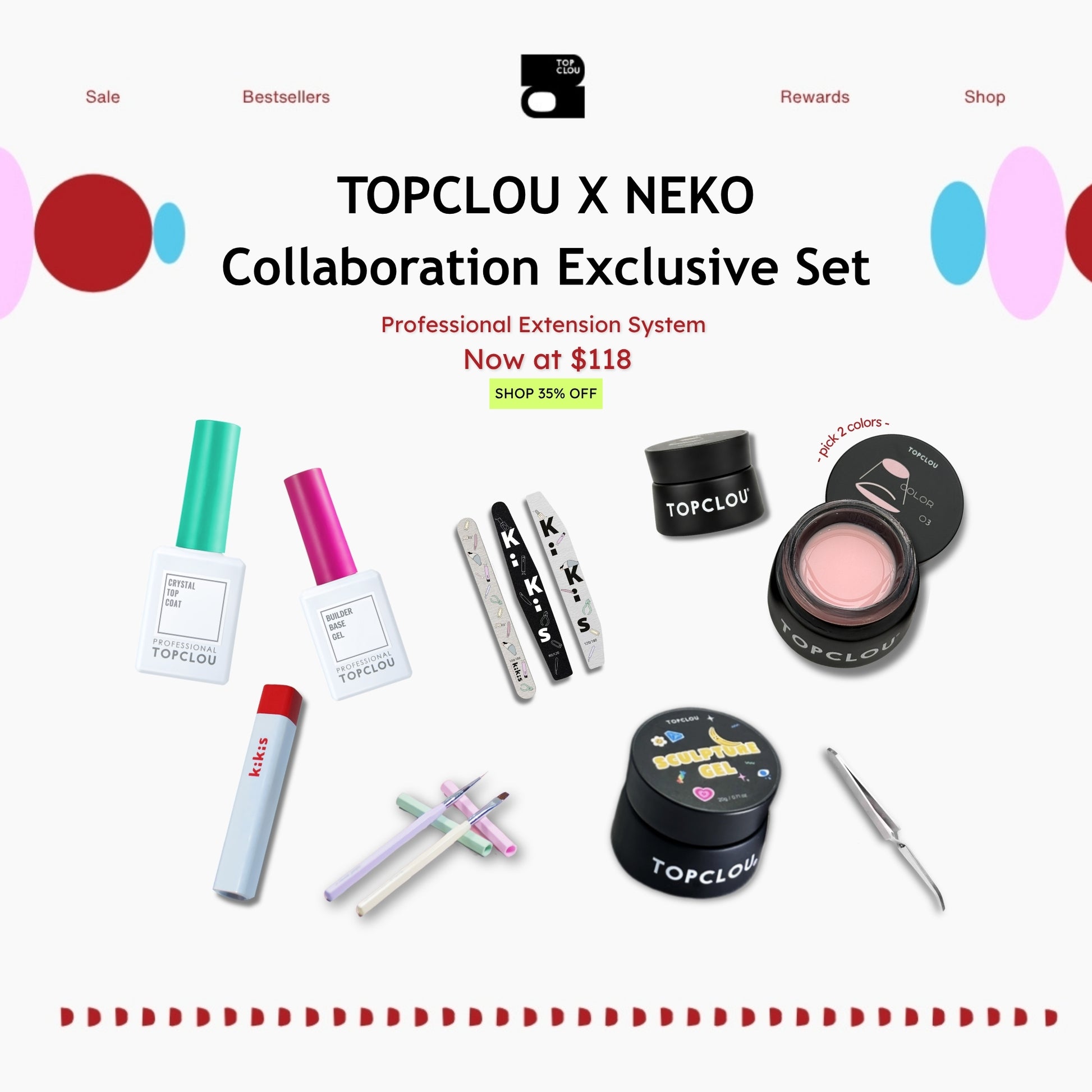 Topclou Nailhaus Nail Extension Kit – Complete Sculpting System – TOPCLOU x NEKO