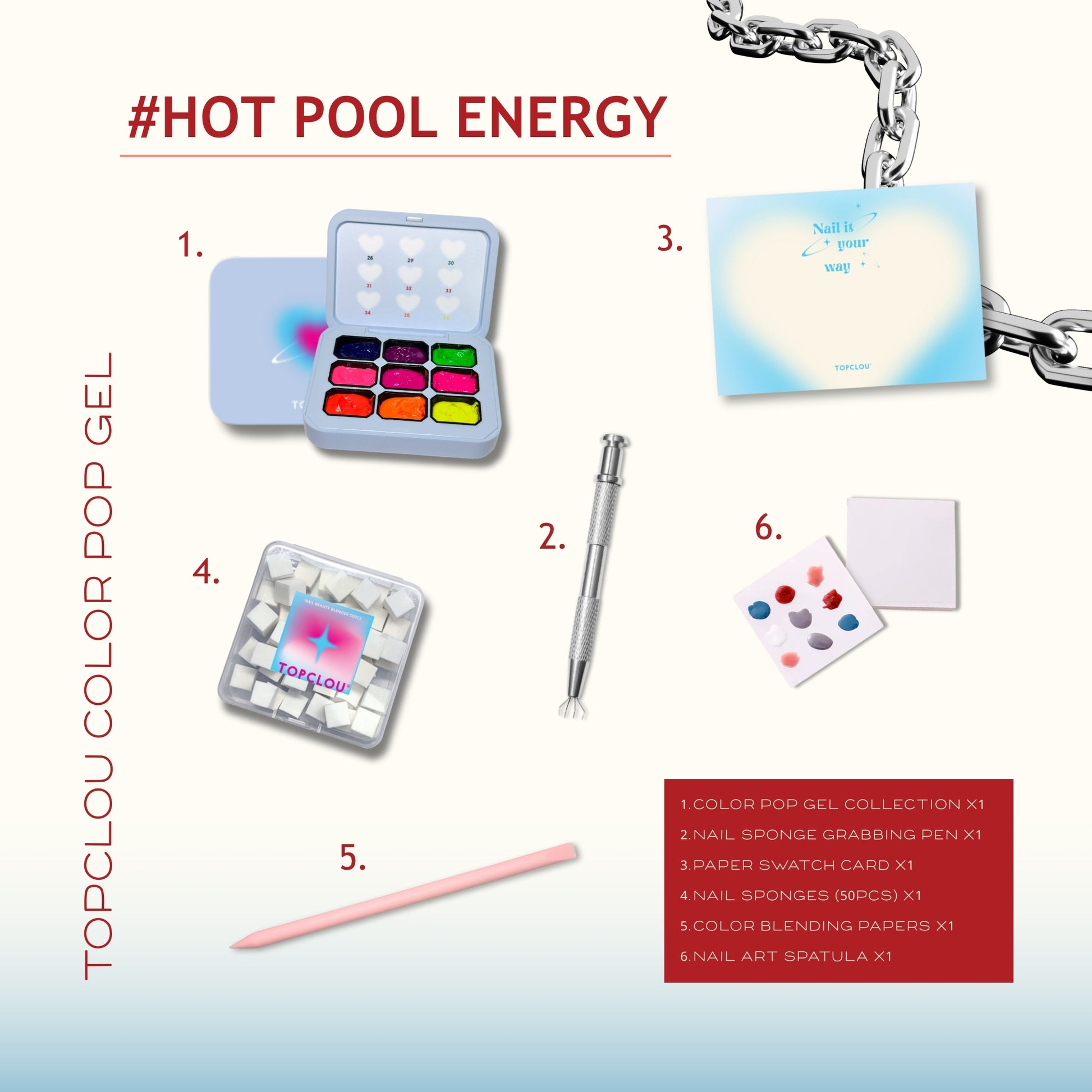 Topclou Nailhaus TOPCLOU Color Pop Gel - 5 Palettes