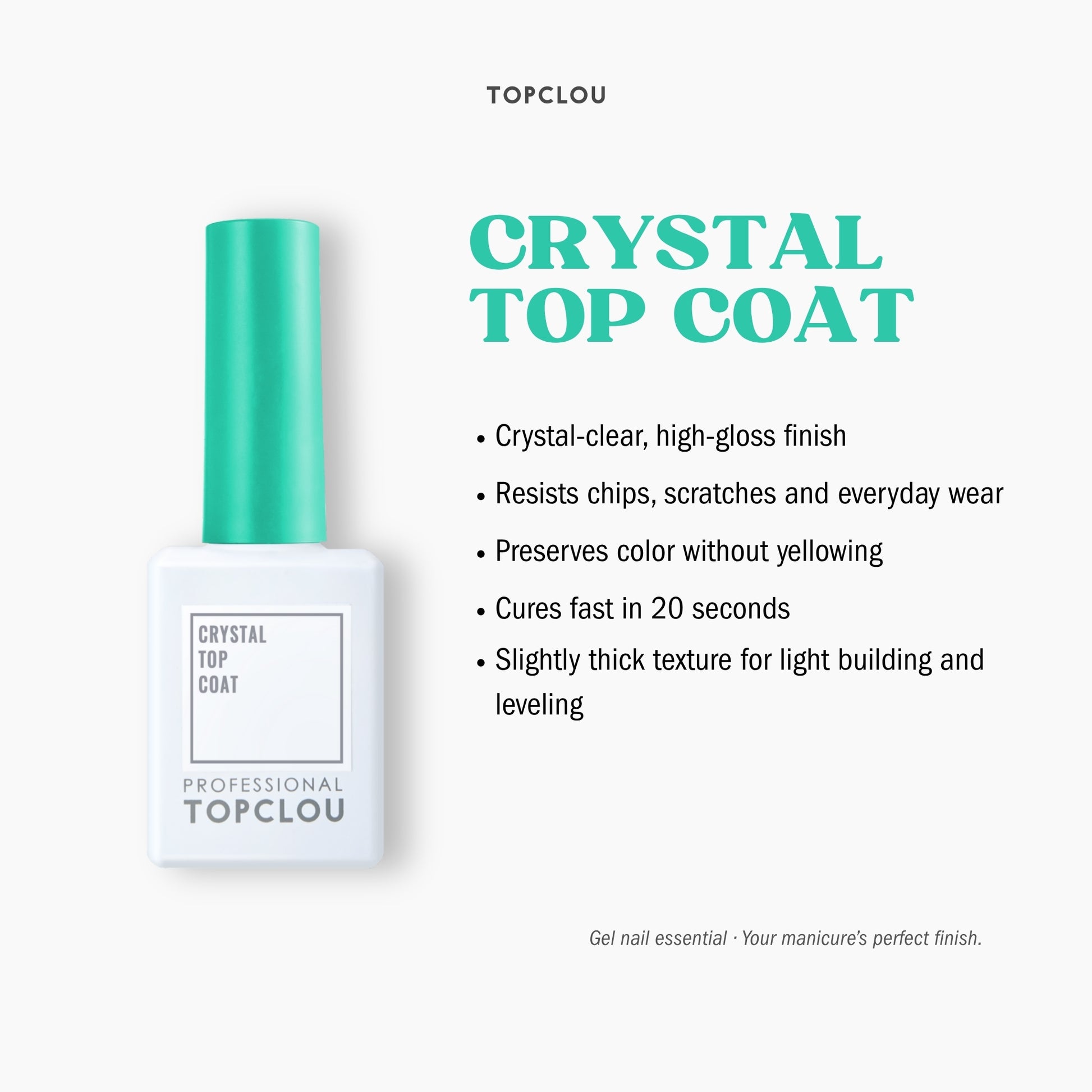 Topclou Nailhaus TOPCLOU Crystal Top Coat (15ml)