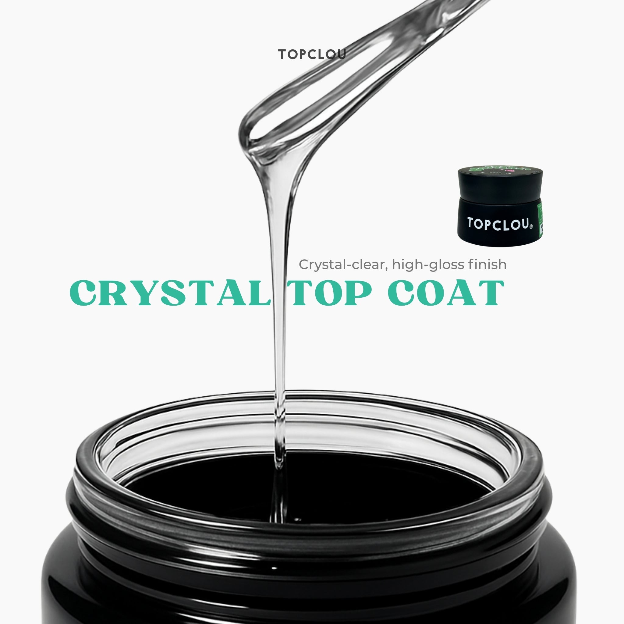 TOPCLOU Crystal Top Coat | Gel Nail Essential | Gel Polish