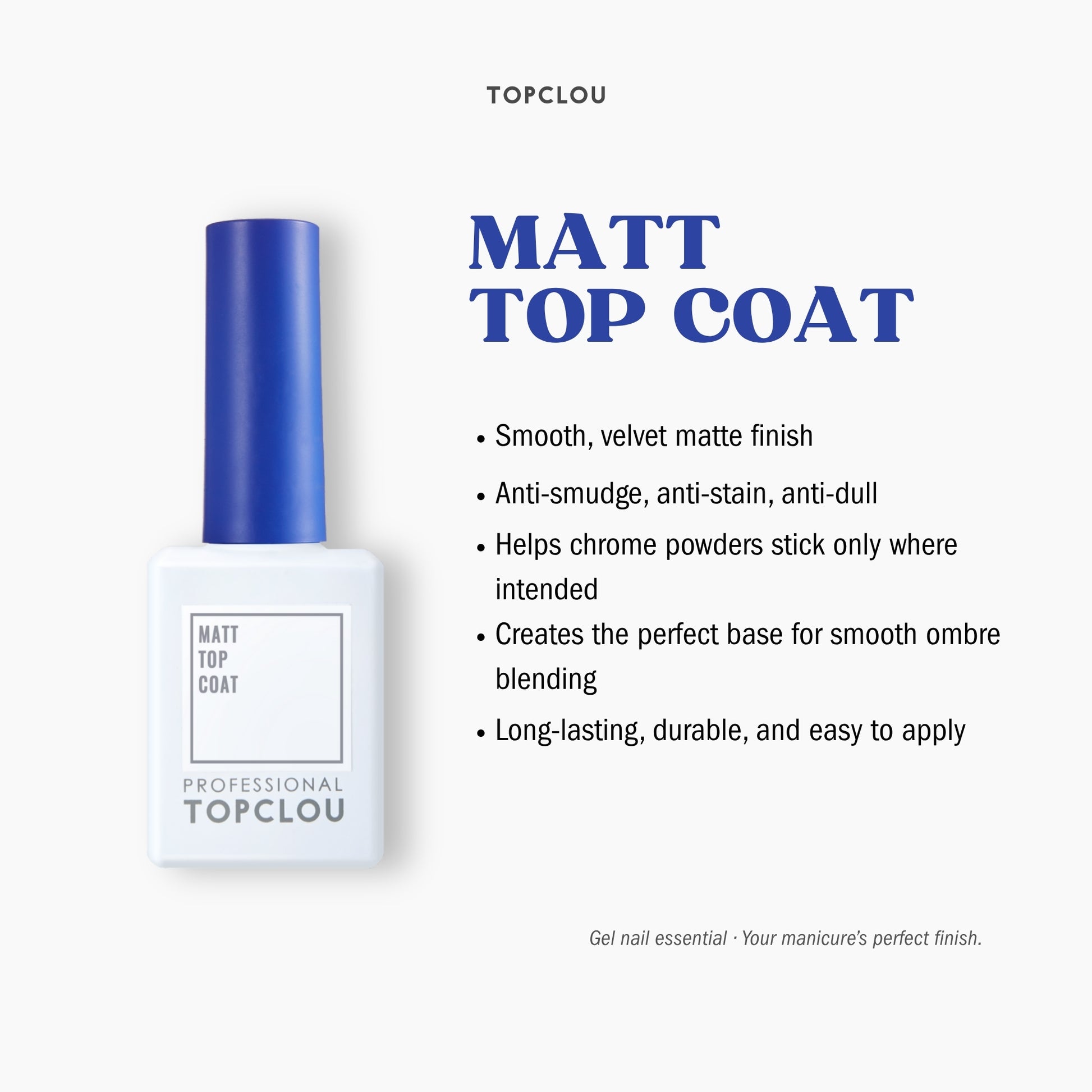 Topclou Nailhaus TOPCLOU Matt Top Coat (15ml)