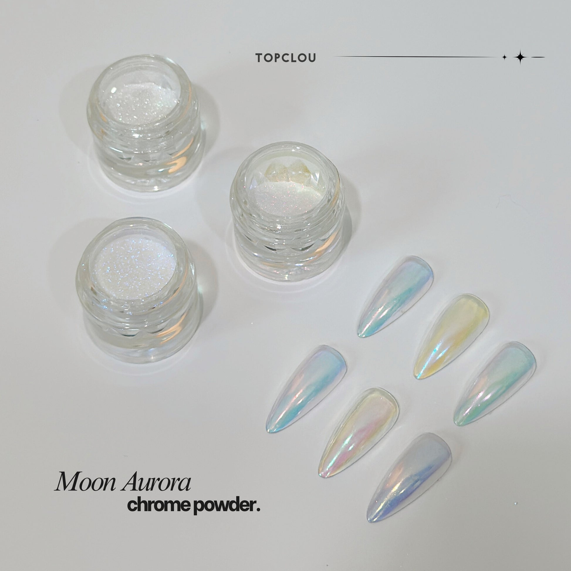 Topclou Nailhaus TOPCLOU Moon Aurora Chrome Powder