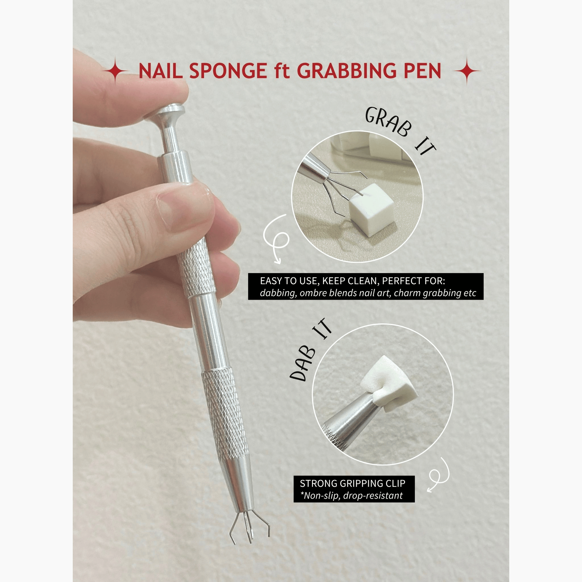 Topclou Nailhaus Nail Sponge Grabbing Pen