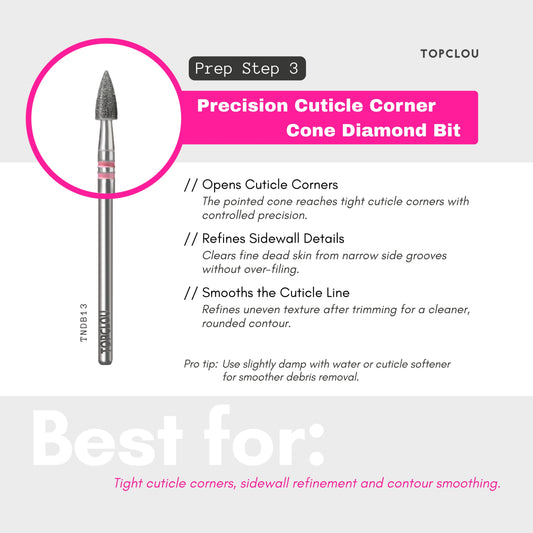 Topclou Nailhaus TOPCLOU Precision Cuticle Prep Nail Drill Bit Set