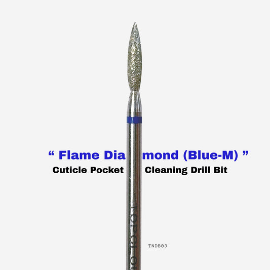 TOPCLOU Flame Diamond Nail Drill Bit (Blue-M)