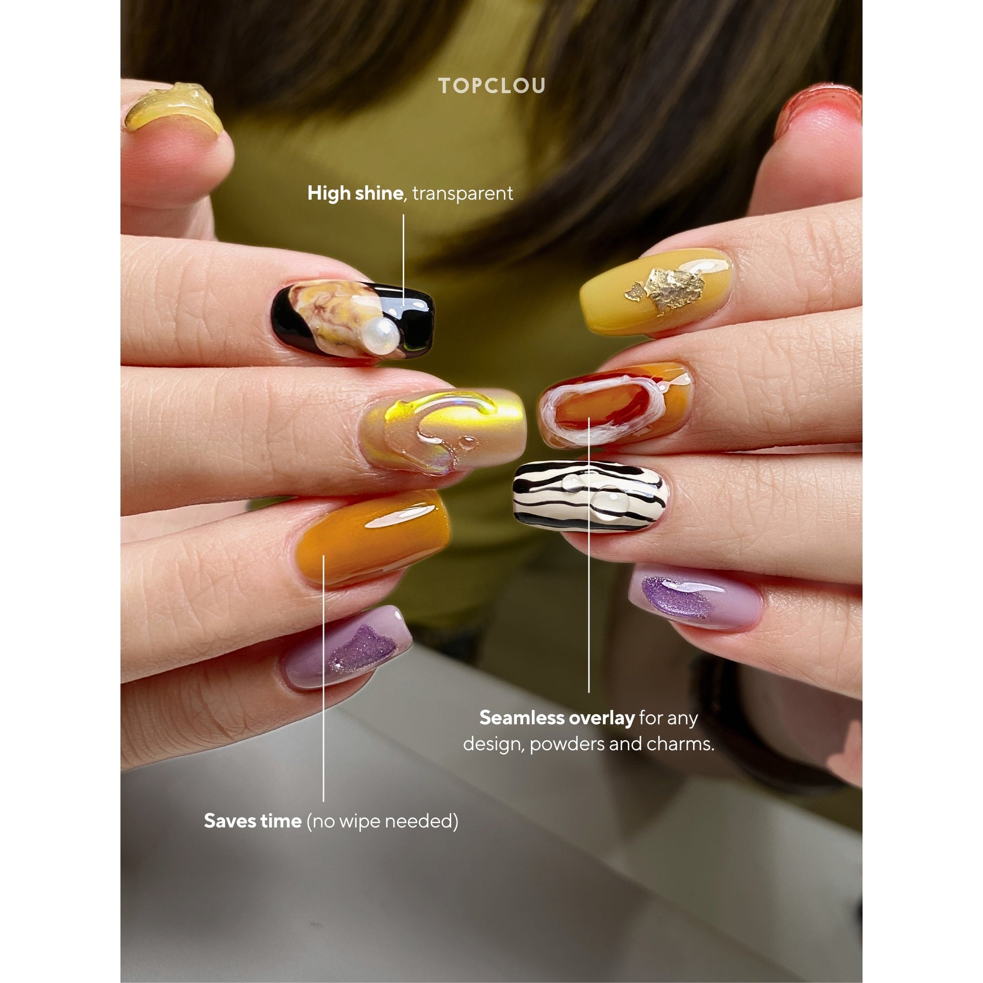 Topclou Nailhaus TOPCLOU Non Wipe Hard Top - Watery (20g)