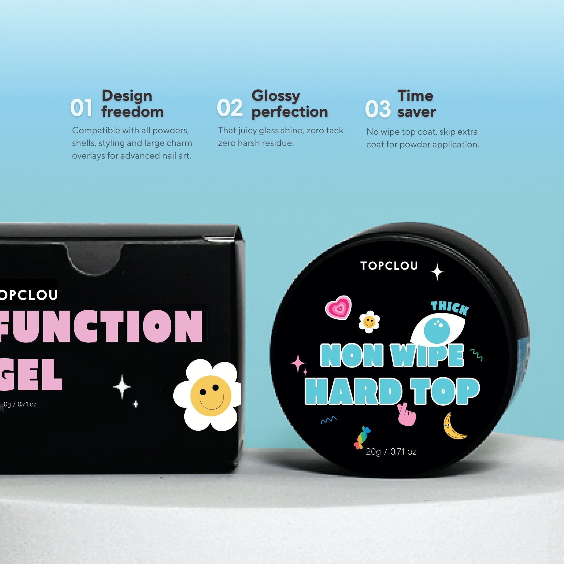 Topclou Nailhaus TOPCLOU Non Wipe Hard Top - Thick (20g)