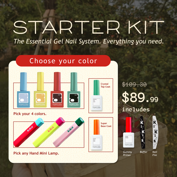 Starter Gel Nail System Kit | Pick 4 Colors | TOPCLOU & KIKIS