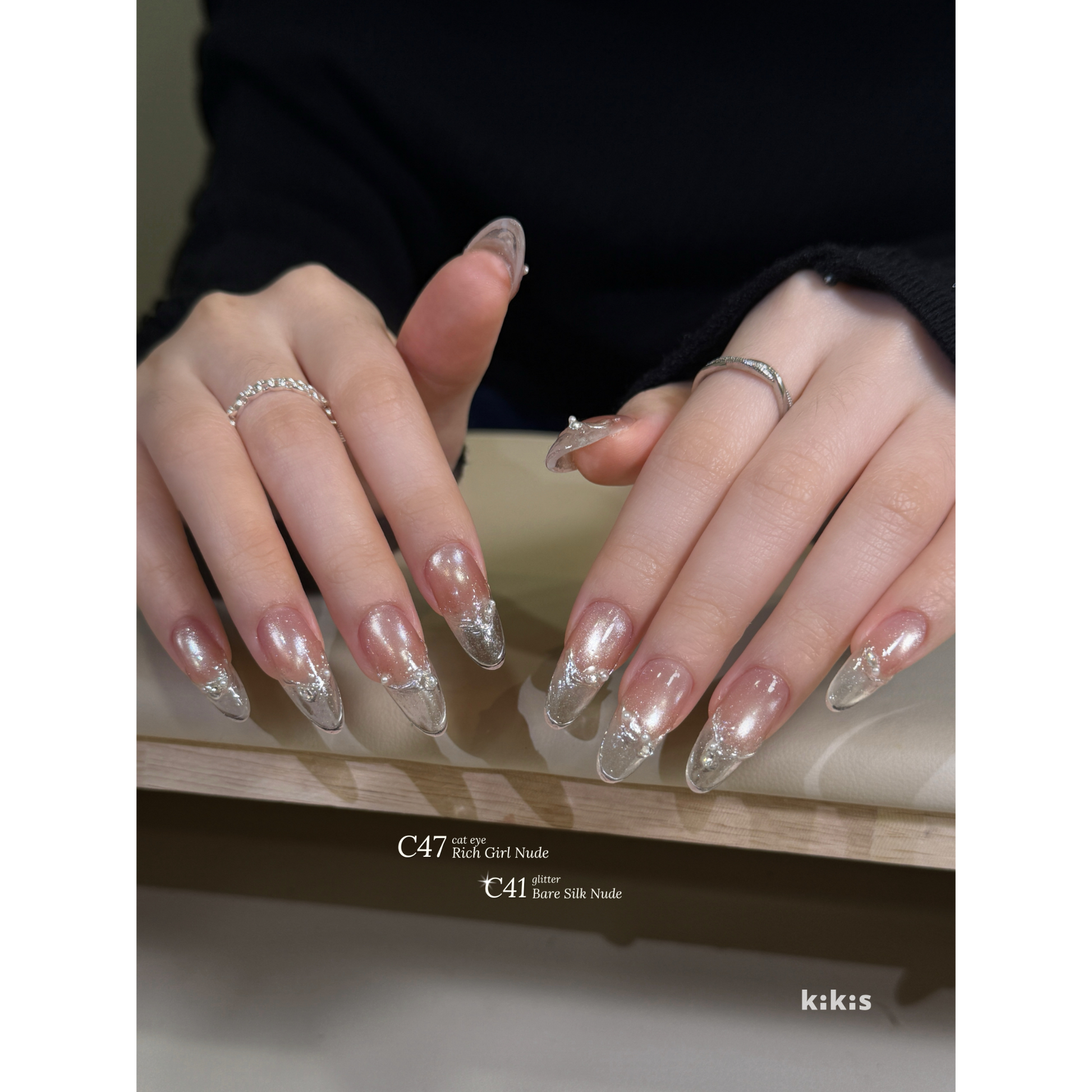 Topclou Nailhaus KIKIS C41 Bare Silk Nude Glitter