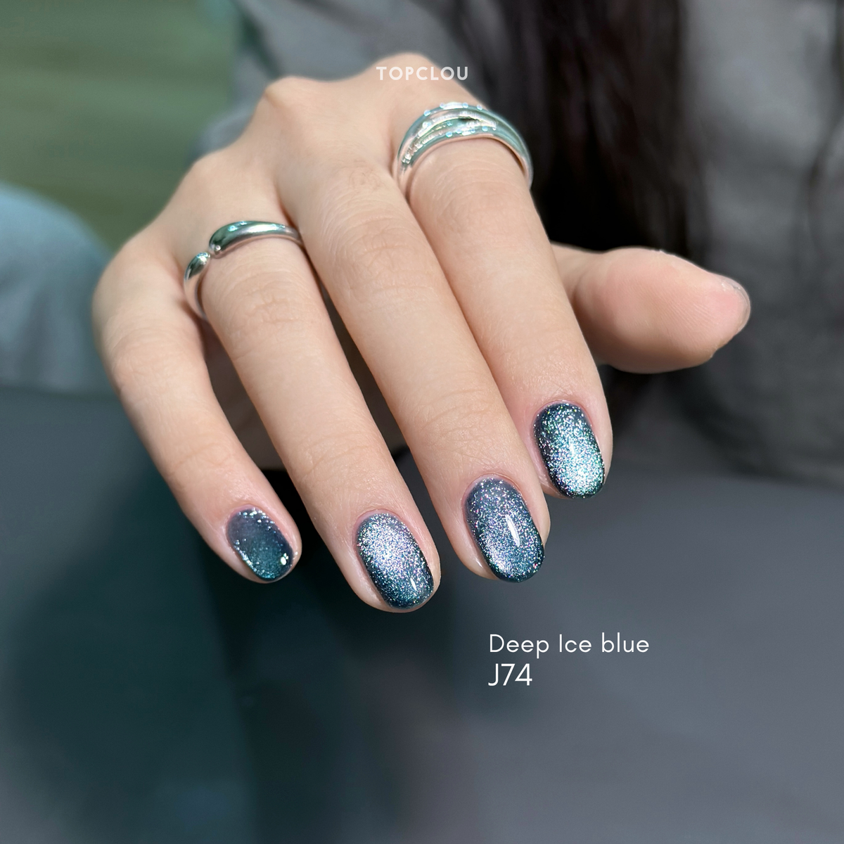 Topclou Nailhaus TOPCLOU J74 Deep Ice Blue Cat Eye