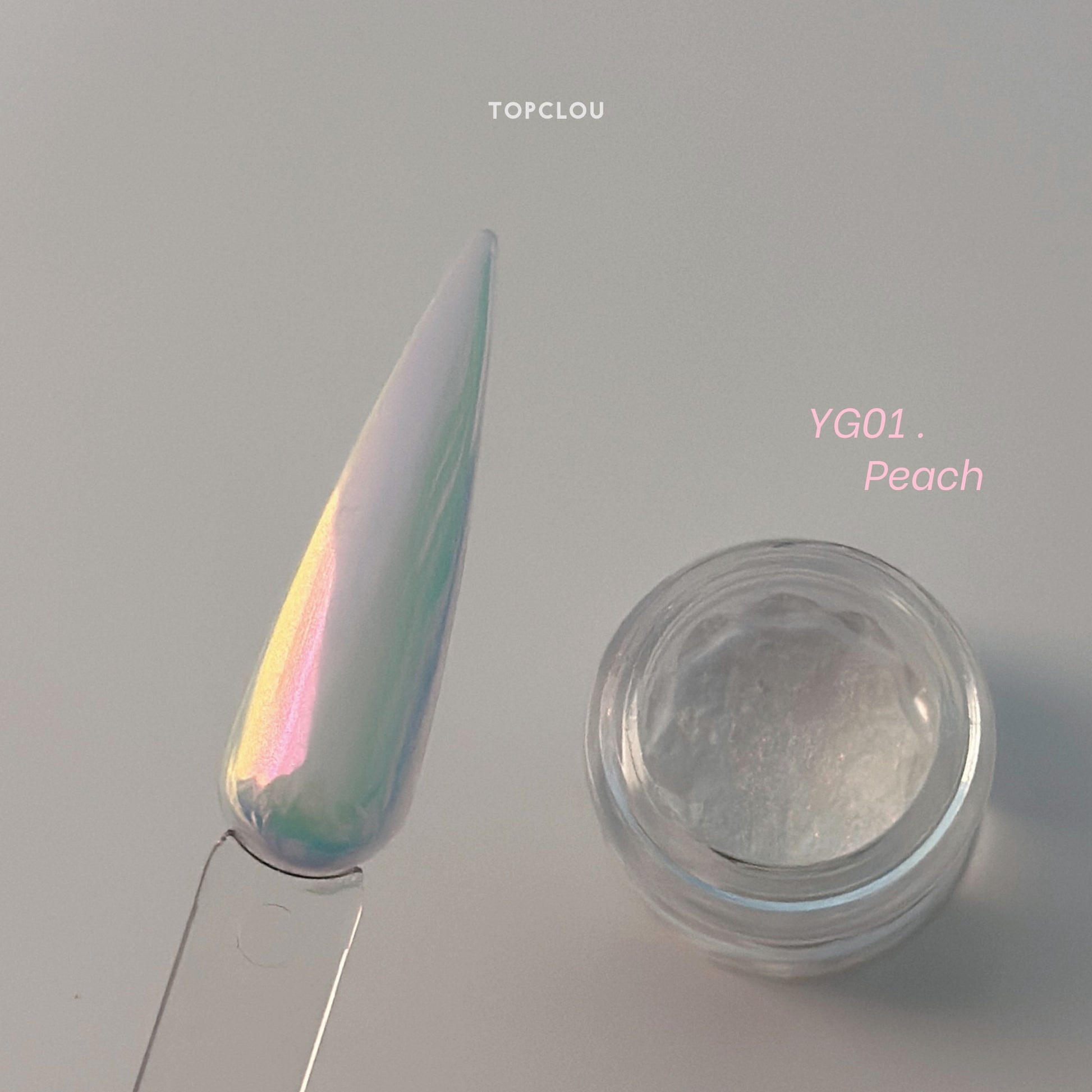 Topclou Nailhaus TOPCLOU Moon Aurora Chrome Powder YG01 - Peach