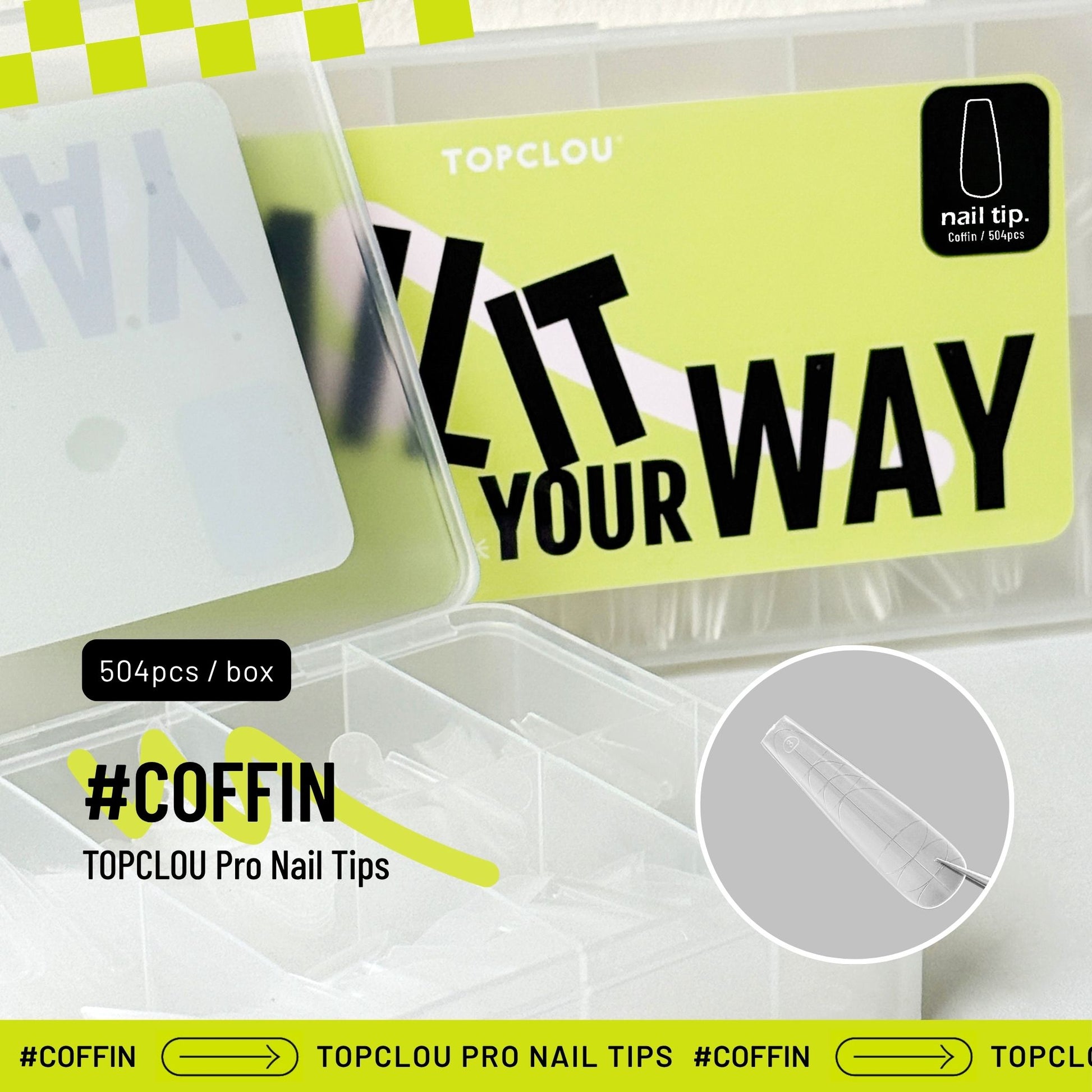 Topclou Nailhaus TOPCLOU Pro Nail Tips Coffin
