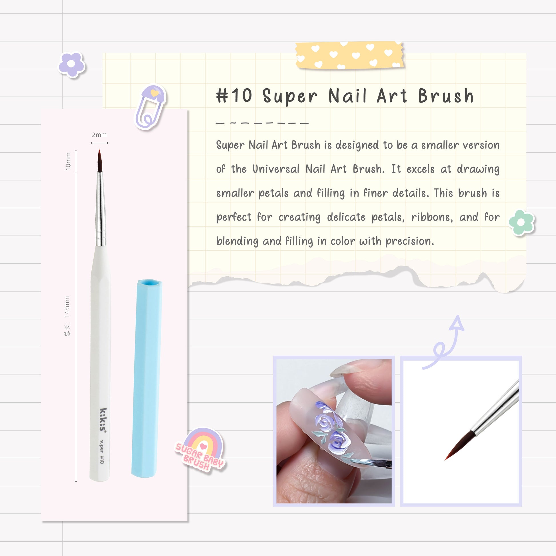 Topclou Nailhaus KIKIS #10 Super Nail Art Gel Brush