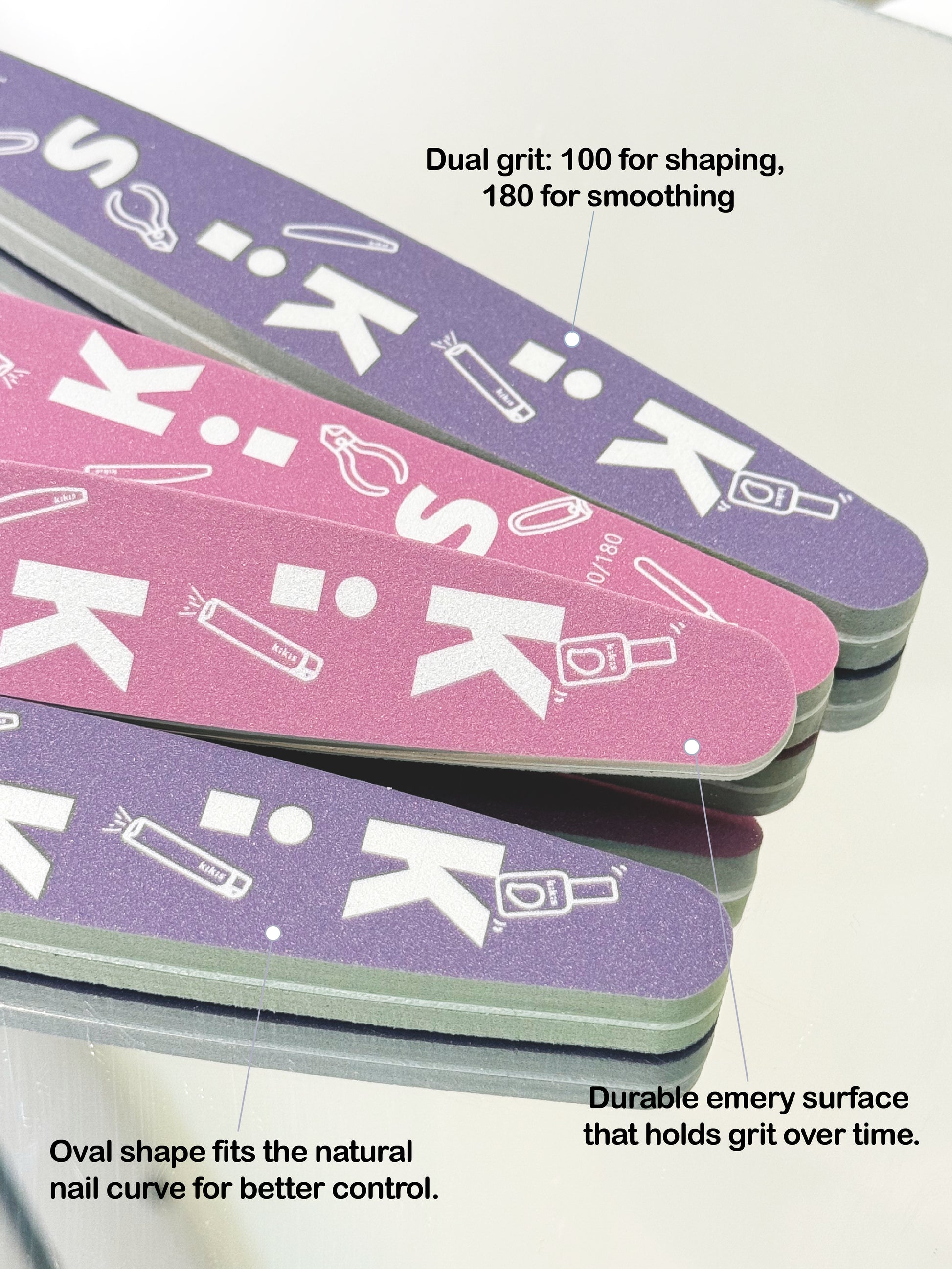 Topclou Nailhaus KIKIS Nail Buffer (100/180) - Oval
