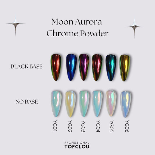 Topclou Nailhaus TOPCLOU Moon Aurora Powder Full 7pcs Set