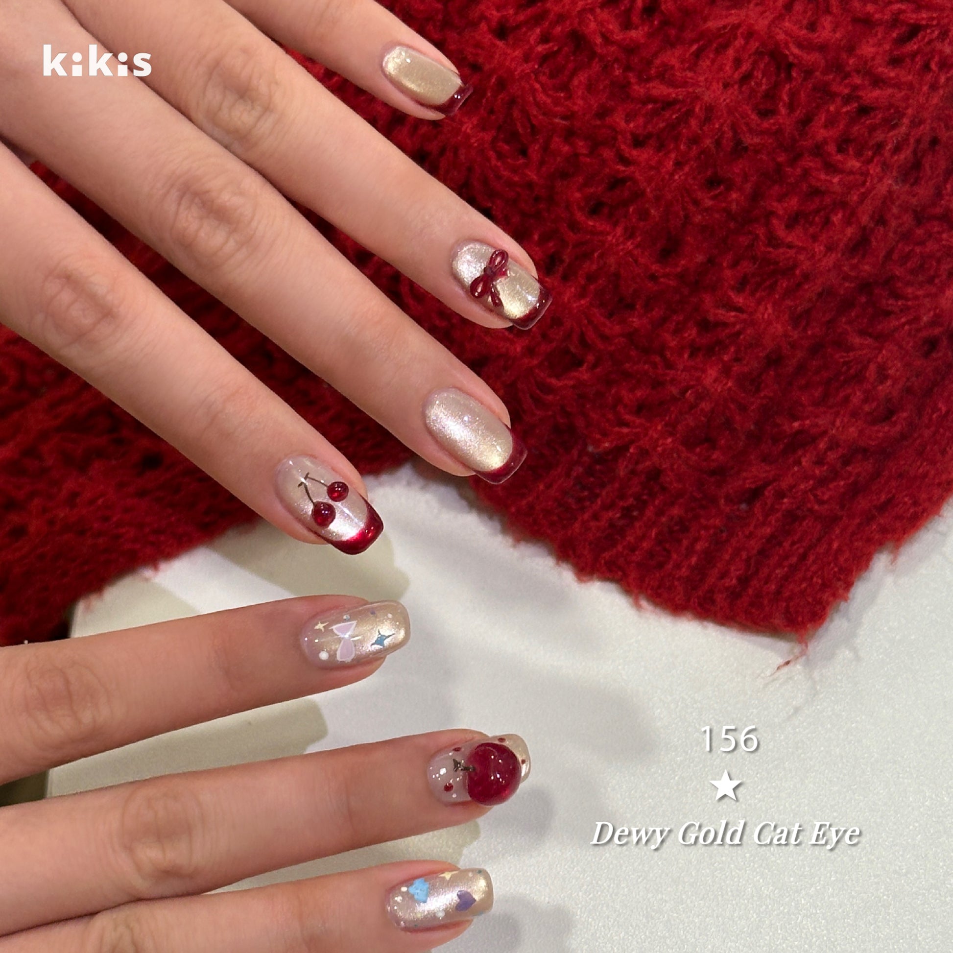 Topclou Nailhaus KIKIS 156 Dewy Gold Cat Eye