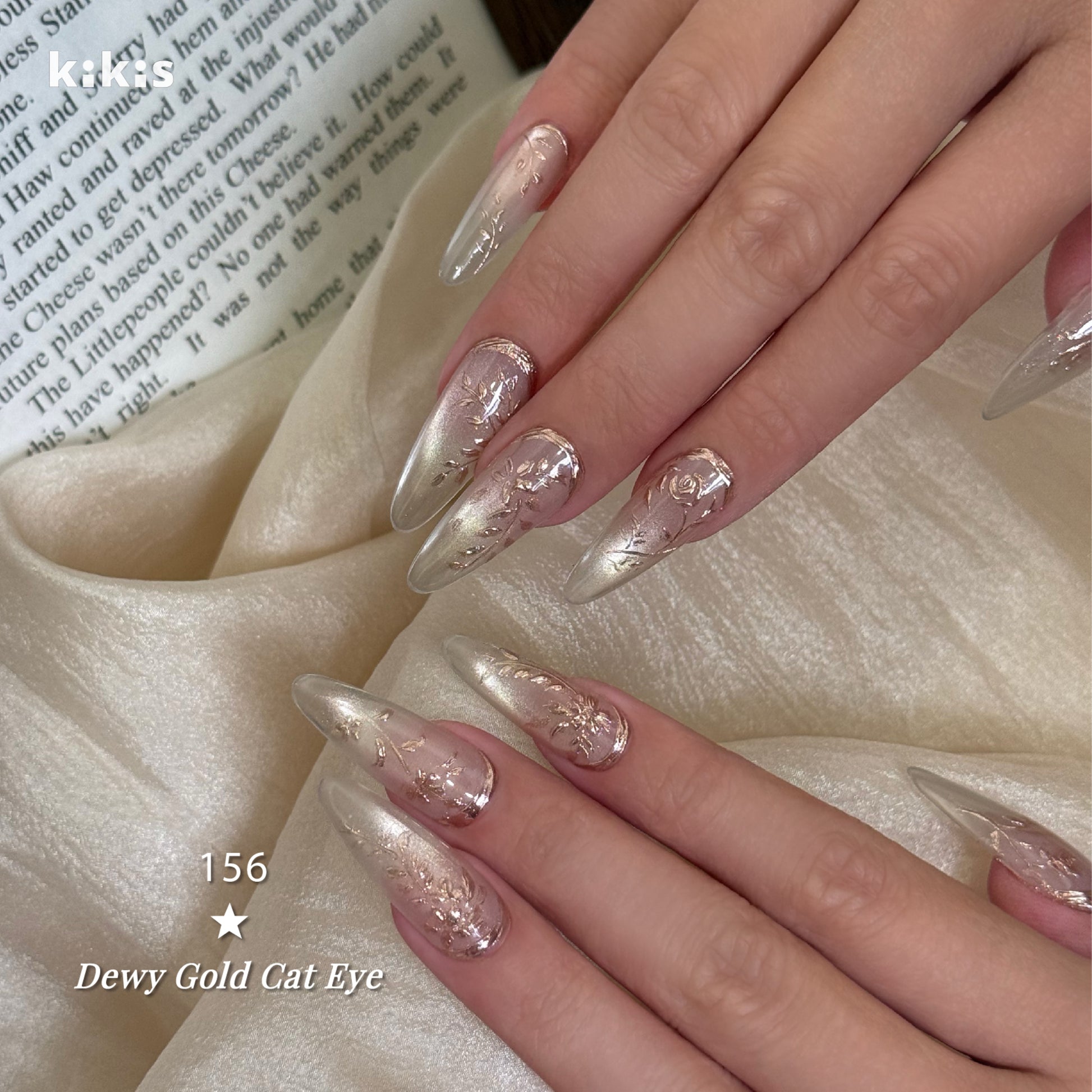 Topclou Nailhaus KIKIS 156 Dewy Gold Cat Eye