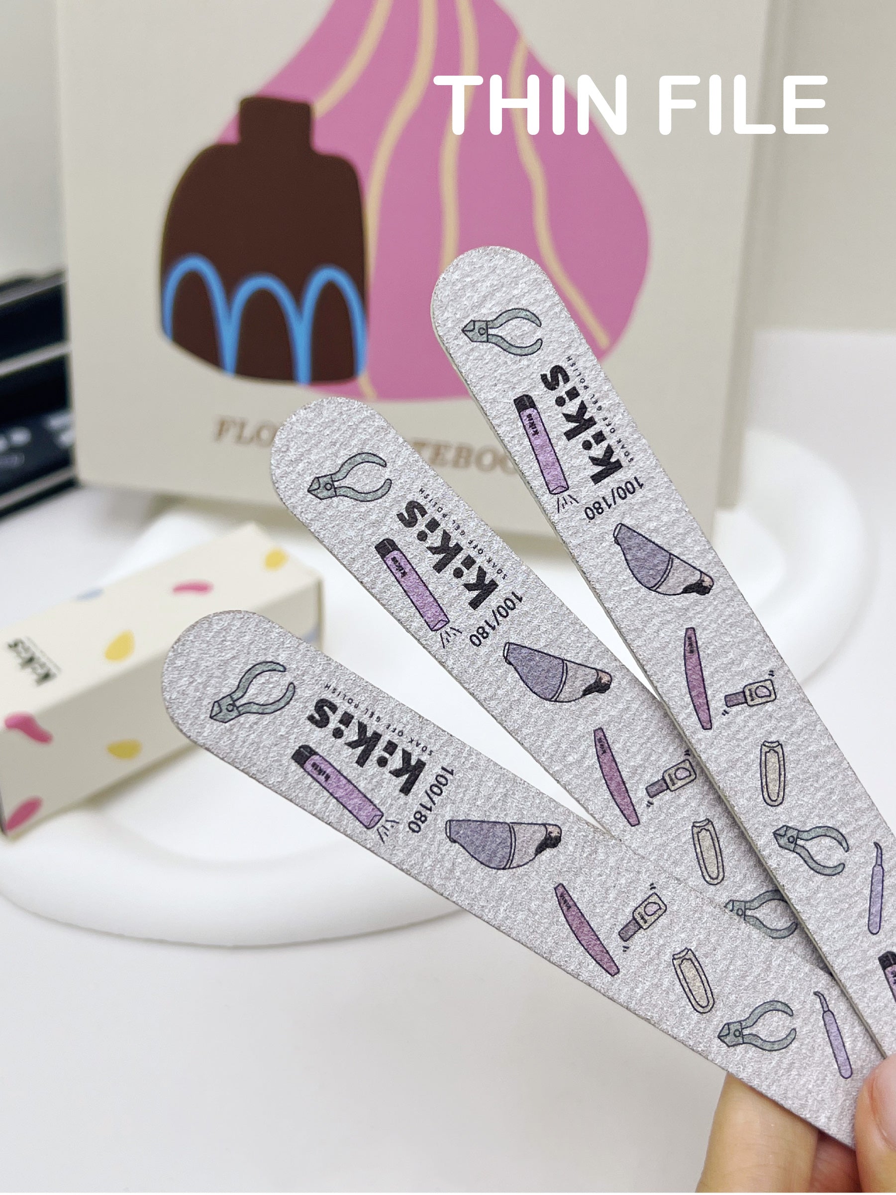 Topclou Nailhaus KIKIS Nail Thin File (150/240) - Half Oval