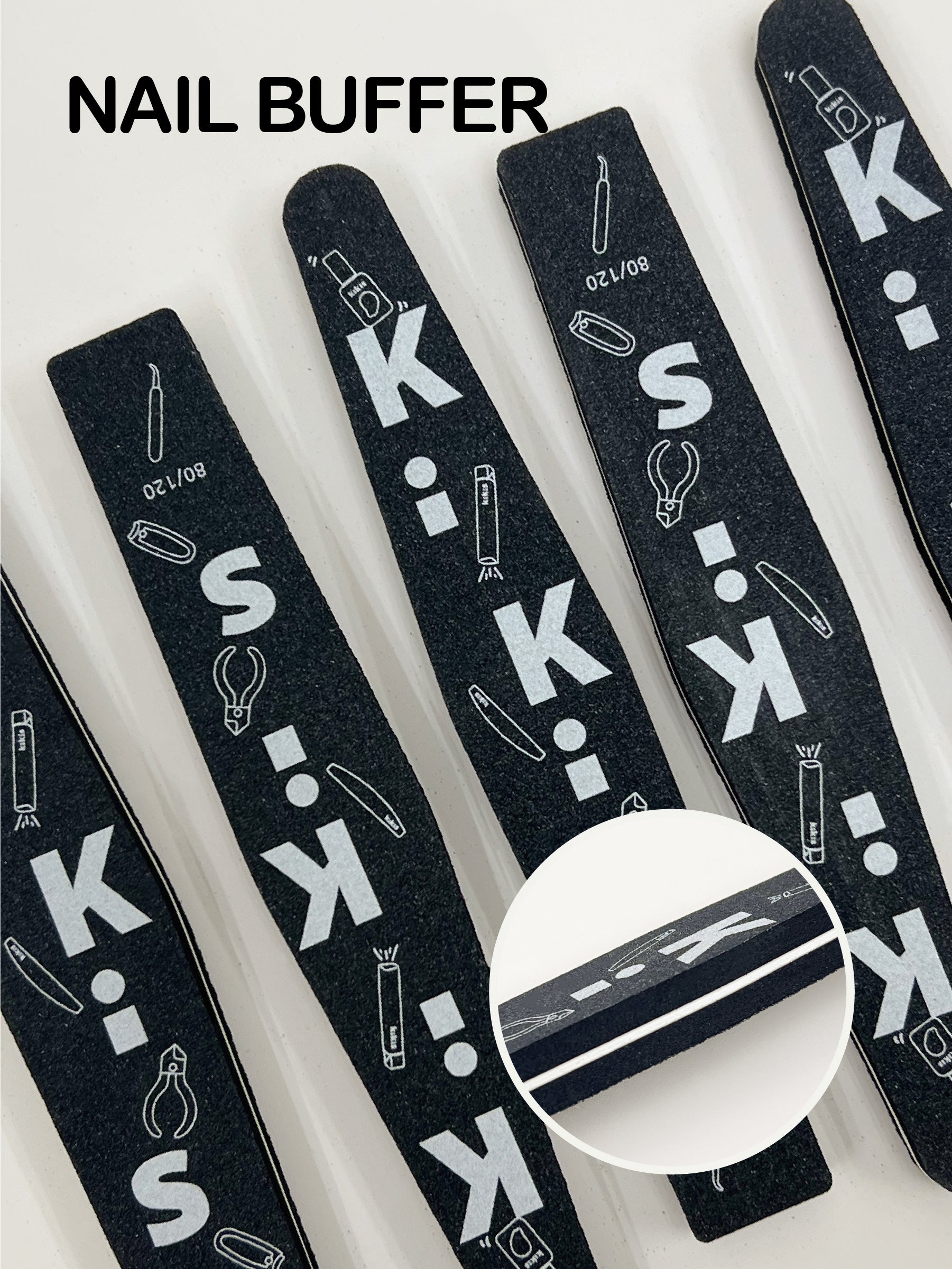 Topclou Nailhaus KIKIS Nail Thin File (150/240) - Half Oval