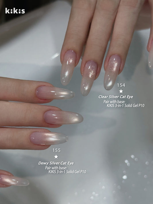 Topclou Nailhaus KIKIS 154 Clear Silver Cat Eye