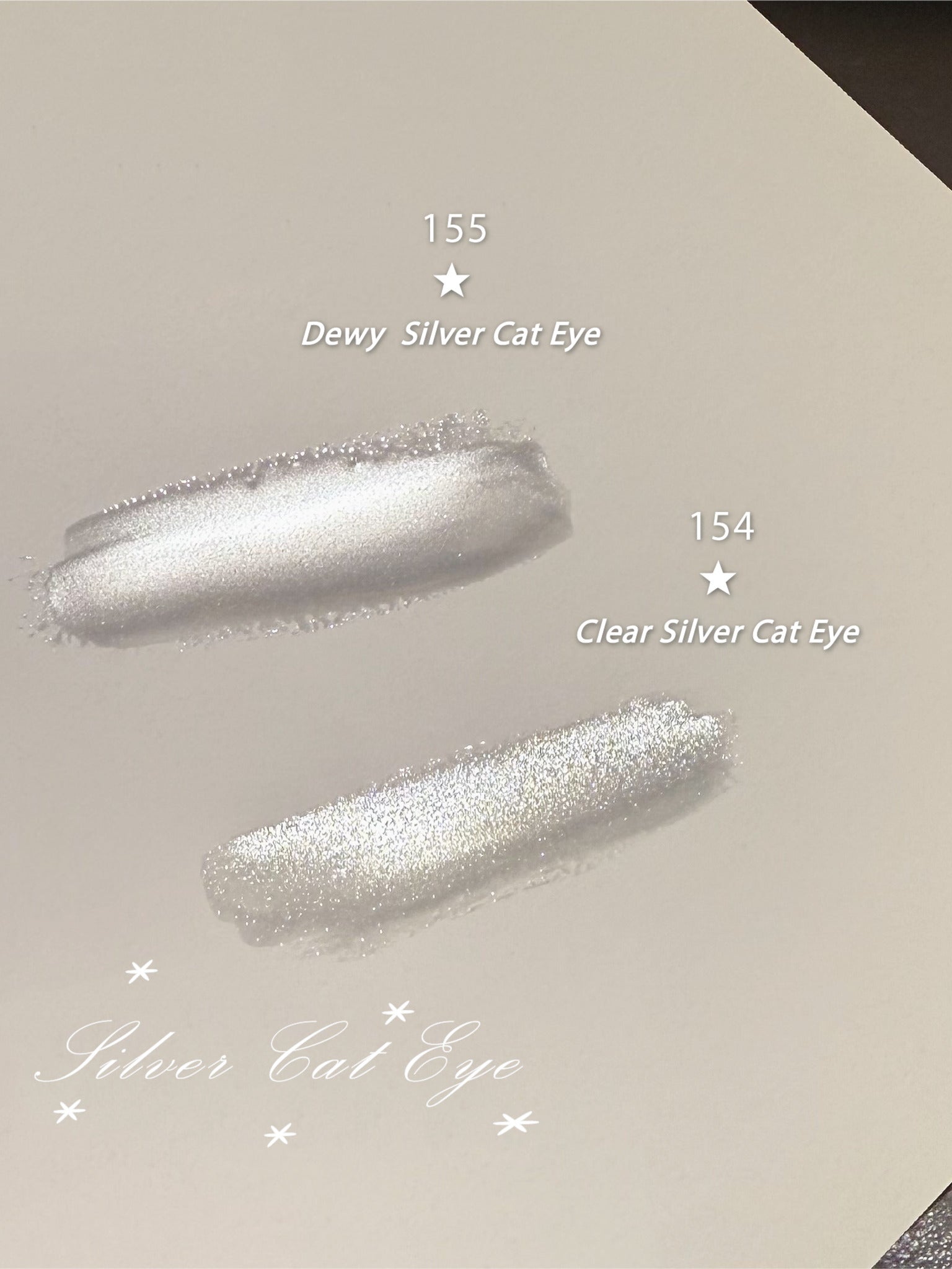 Topclou Nailhaus KIKIS 155 Dewy Silver Cat Eye