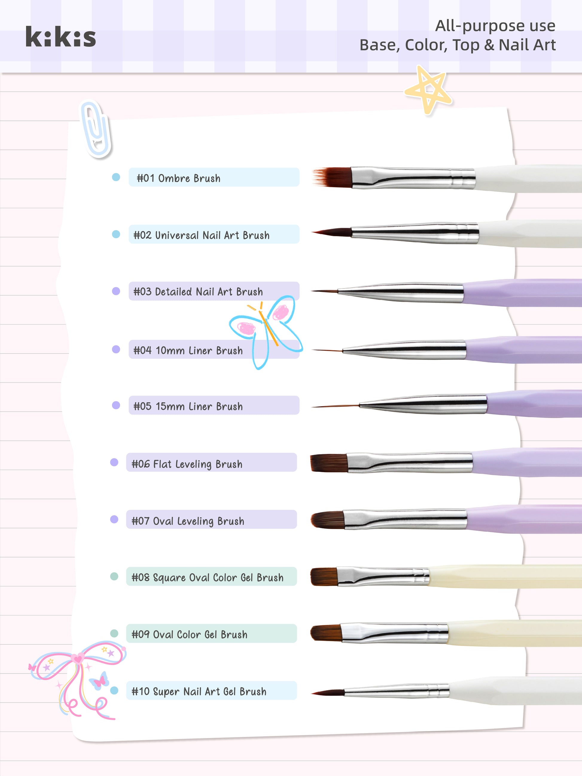 Topclou Nailhaus KIKIS #06 Flat Leveling Brush