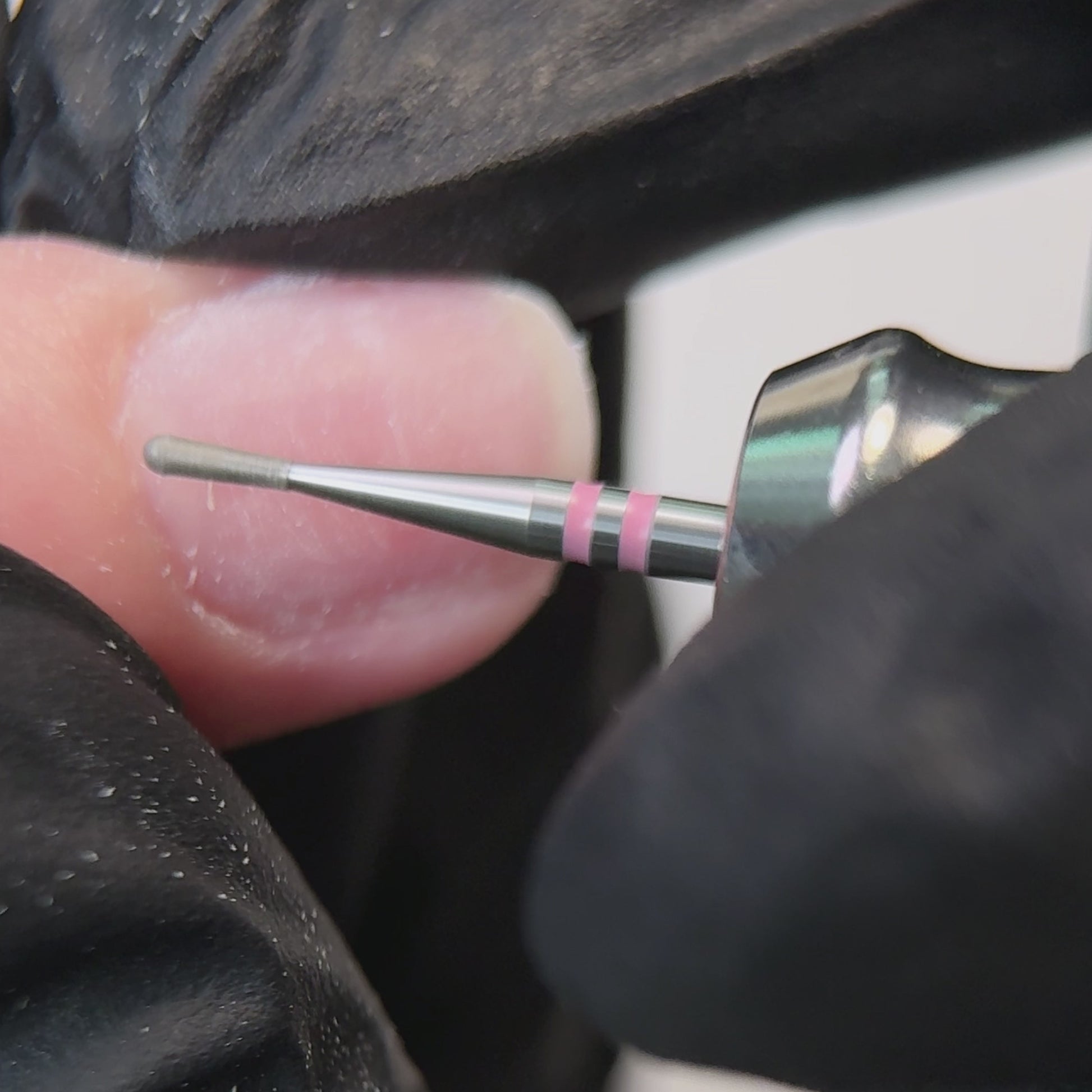 TOPCLOU Precision Pear Diamond Nail Drill Bit (Pink)